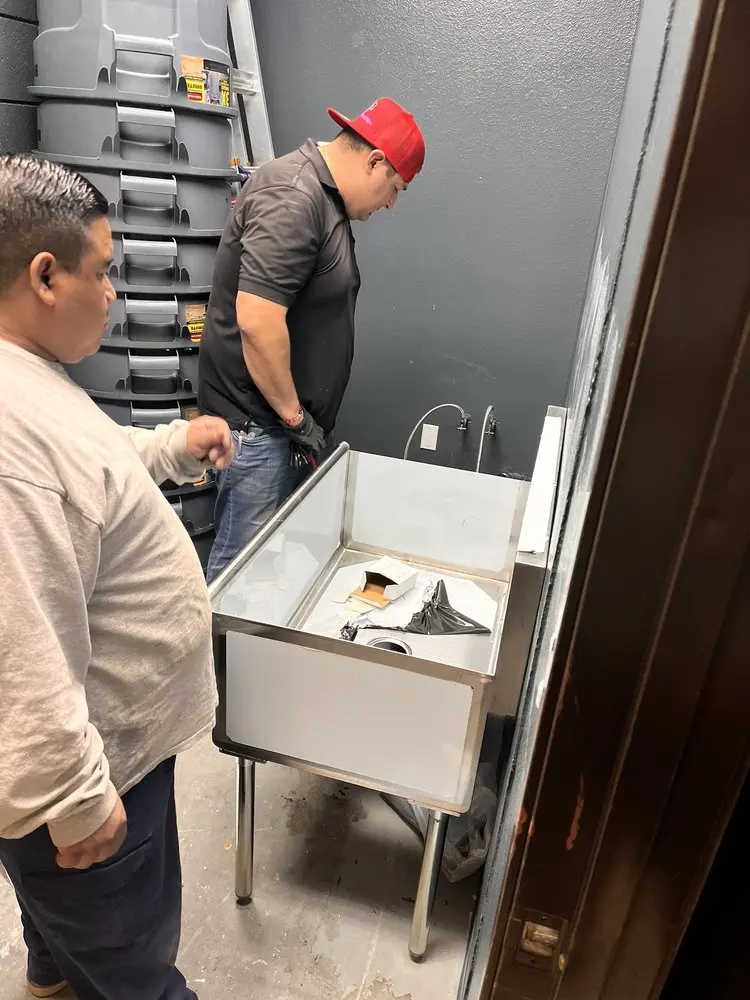 Commercial plumbing and sink installation in Eggleston